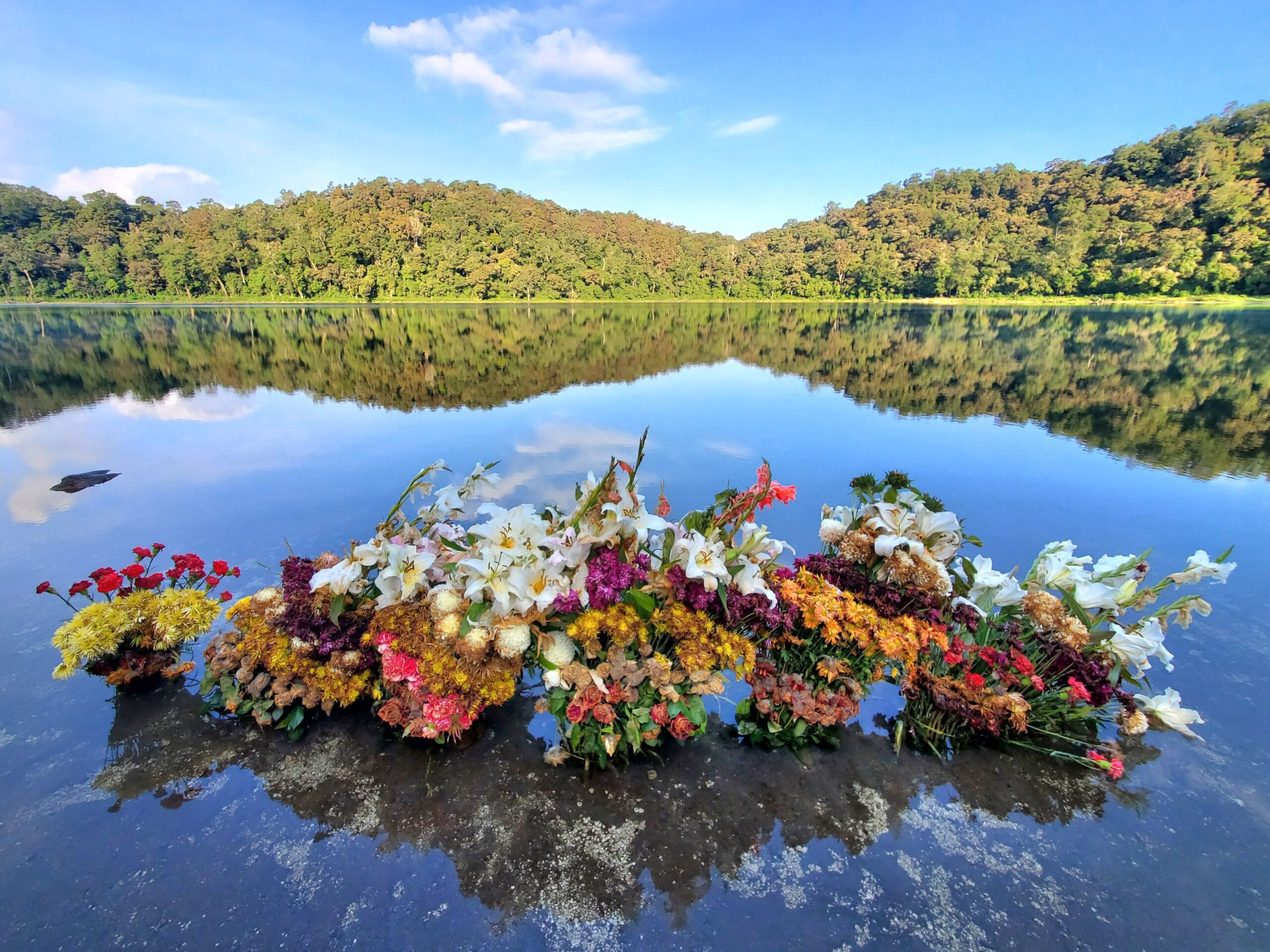 Laguna Chicabal sacred Maya lagoon in Quetzaltenango Guatemala